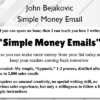 Simple Money Email